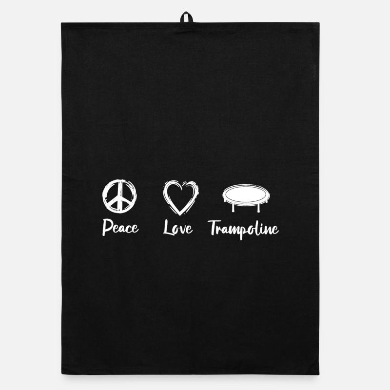 Peace Love Trampoline Organic Geschirrtuch