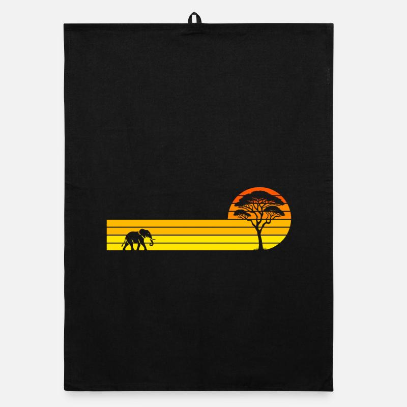 Coucher de soleil africain Torchon bio