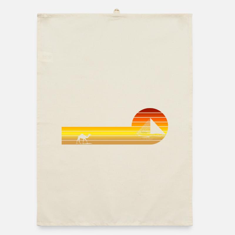 Coucher de soleil en Égypte Torchon bio