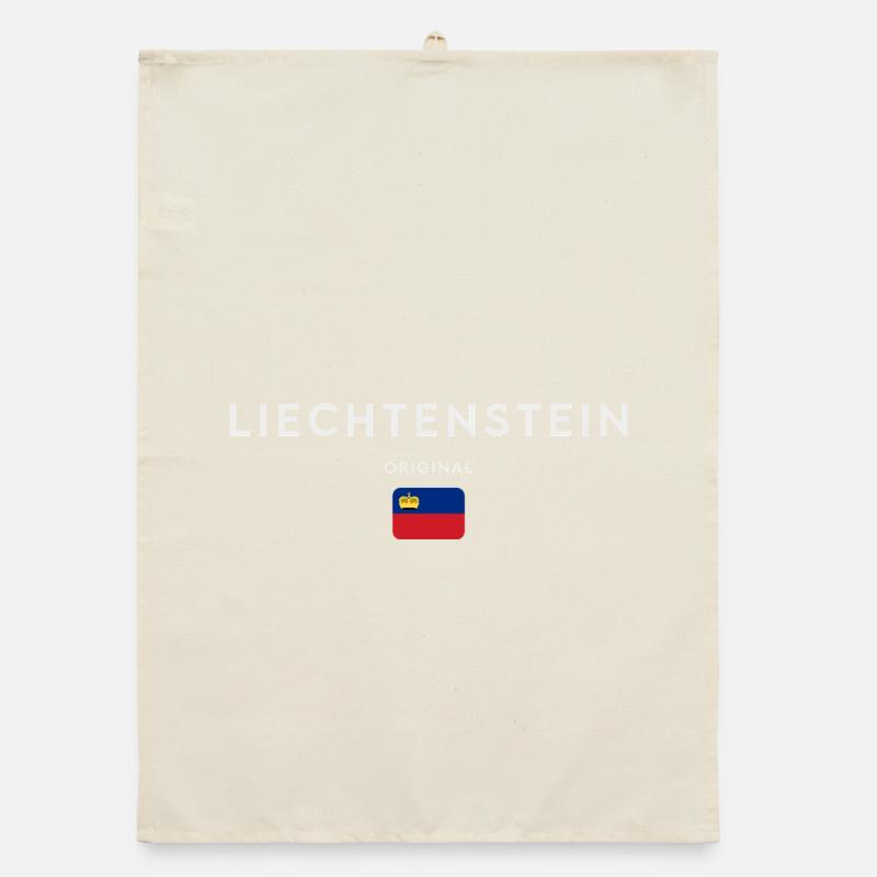 Drapeau du Liechtenstein Torchon bio