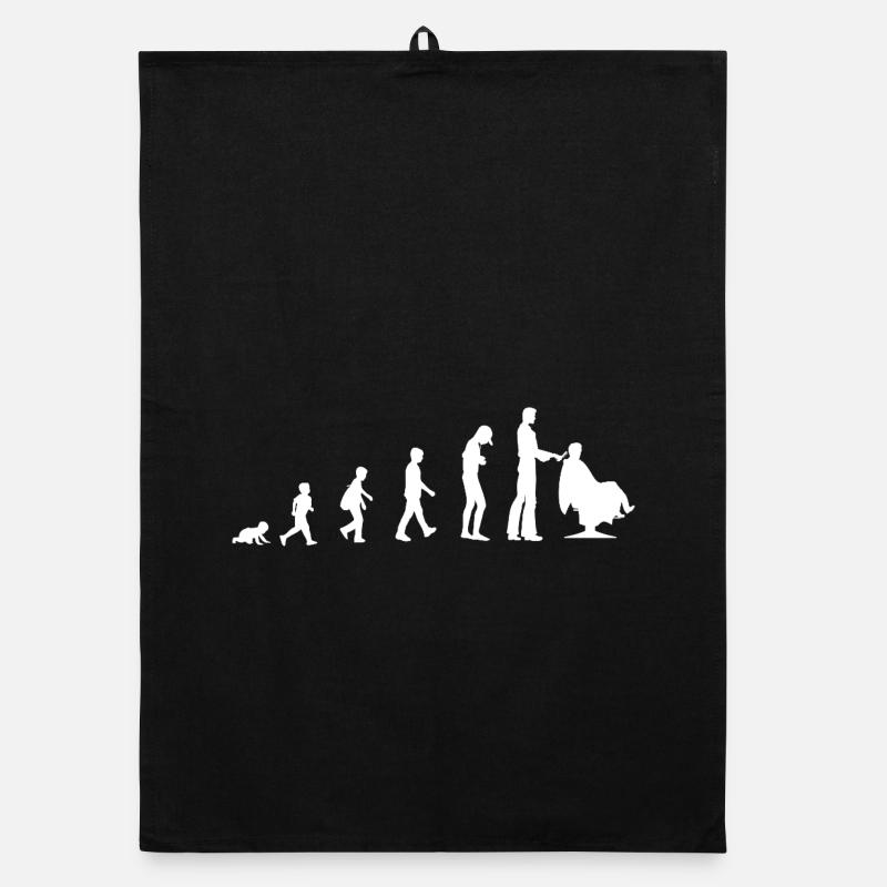Evolution vom Baby zum Friseur Organic Geschirrtuch