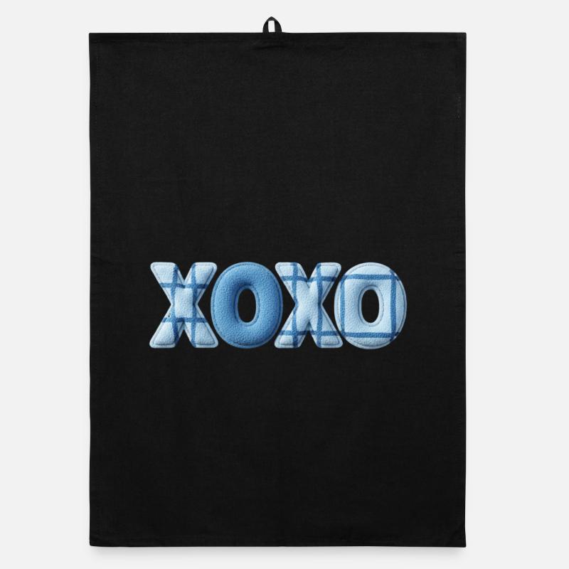 XOXO Patchwork Look mit Stoff Optik Organic Geschirrtuch