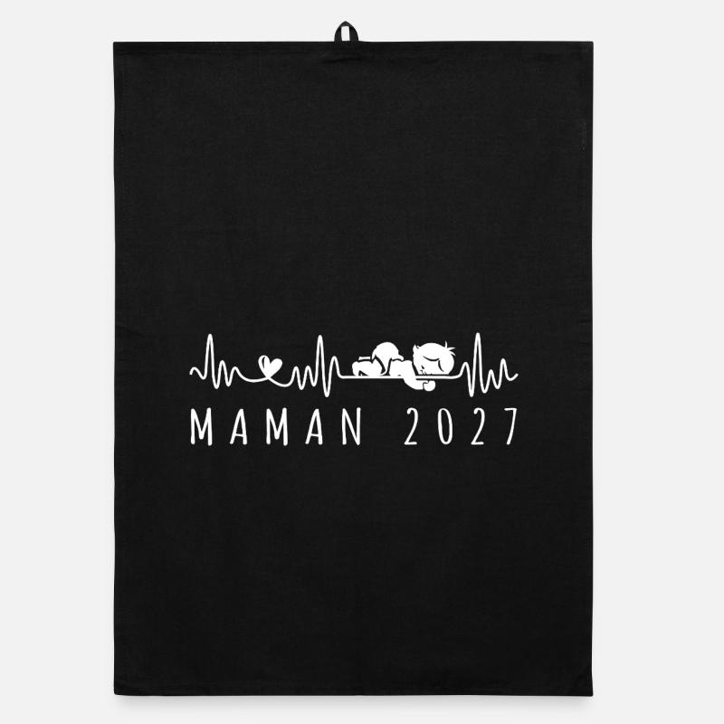 Future Maman 2027 Annonce Grossesse Organic Geschirrtuch