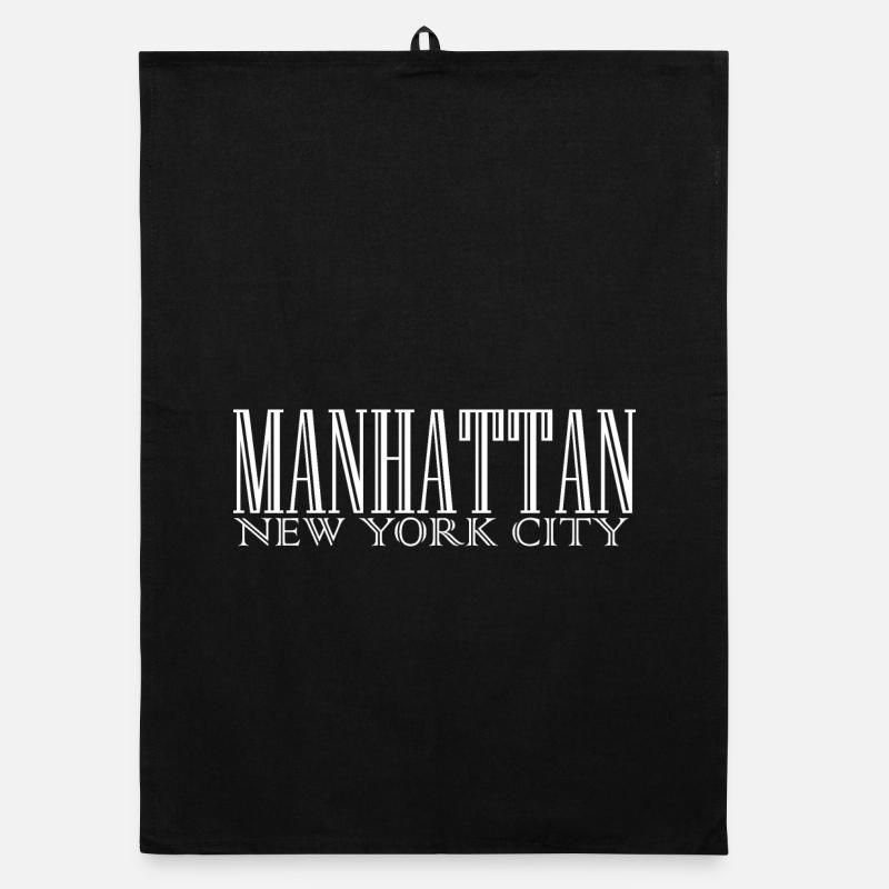 Impression de silhouette Manhattan Skyline Torchon bio