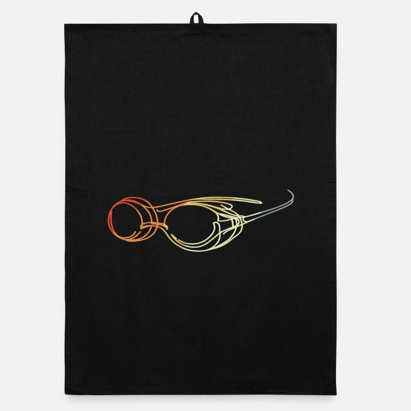 Swimming Goggles Drawing Organic dish towel