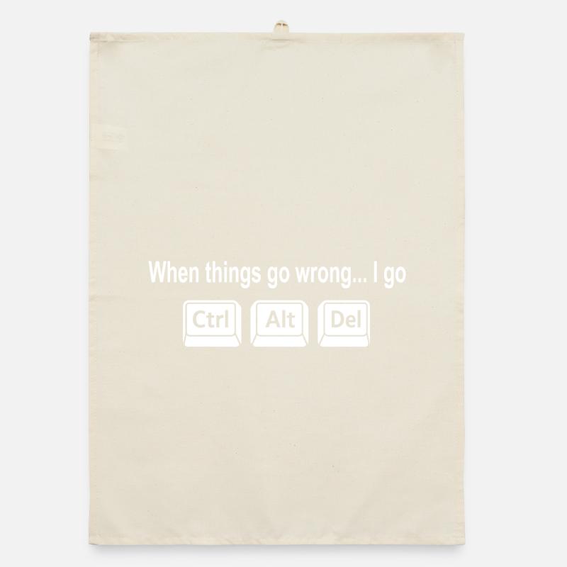 Programmer Keyboard Shortcut Nerd Humor Organic dish towel