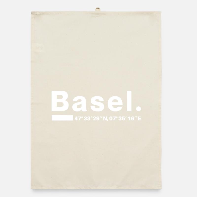Basel Coordinates Organic dish towel
