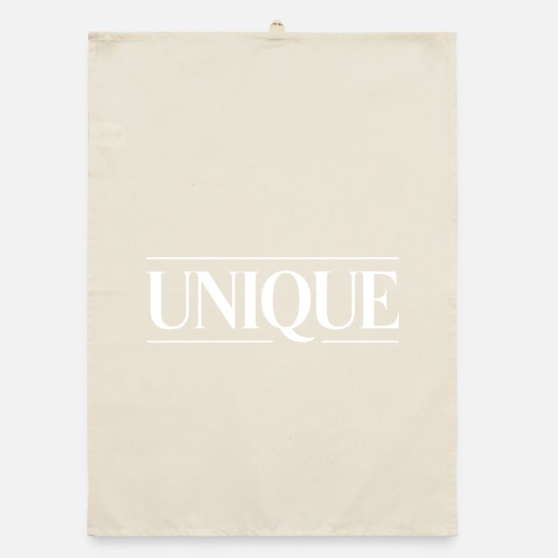 unique, unique, unique valeur de soi unique Torchon bio