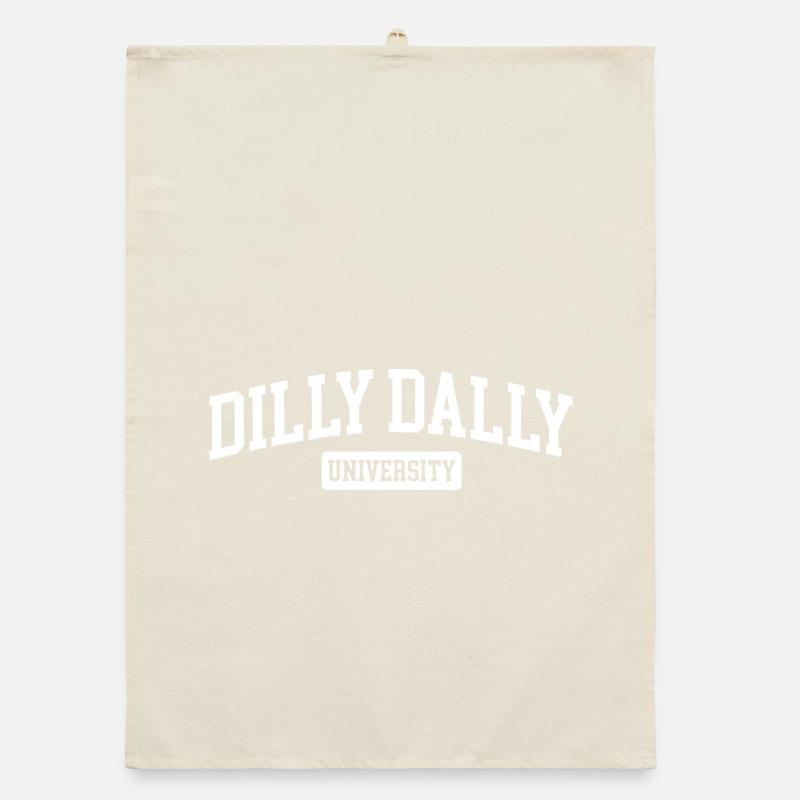 Dilly Dally University Procrastinate Threshing Organic dish towel