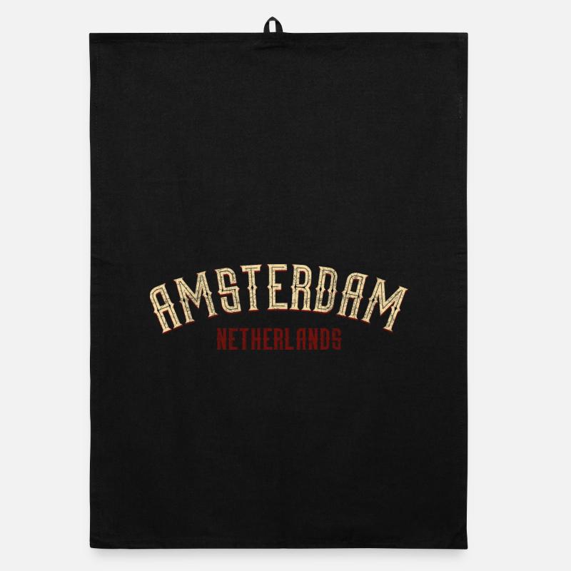 Amsterdam Arch Vintage NL - Torchon bio - noir