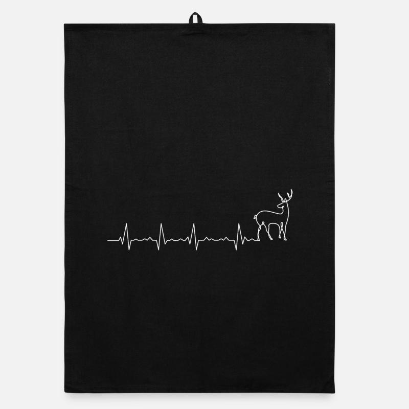 Hirschherzschlag-Silhouette Organic Geschirrtuch