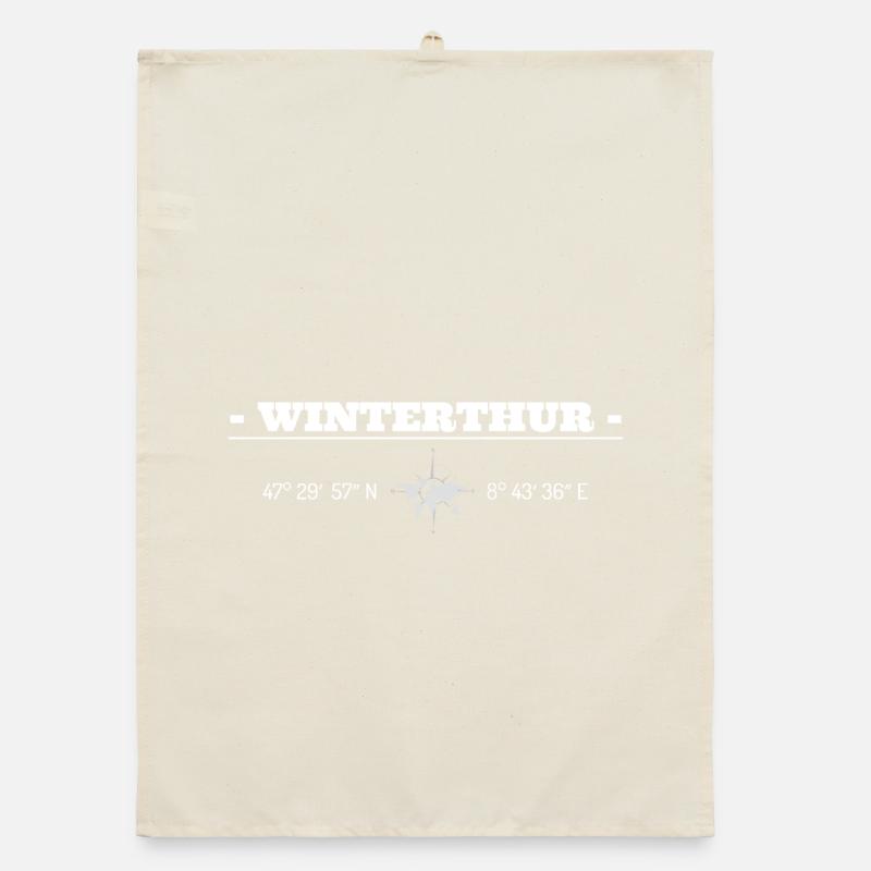 Coordinates Winterthur Switzerland Organic dish towel
