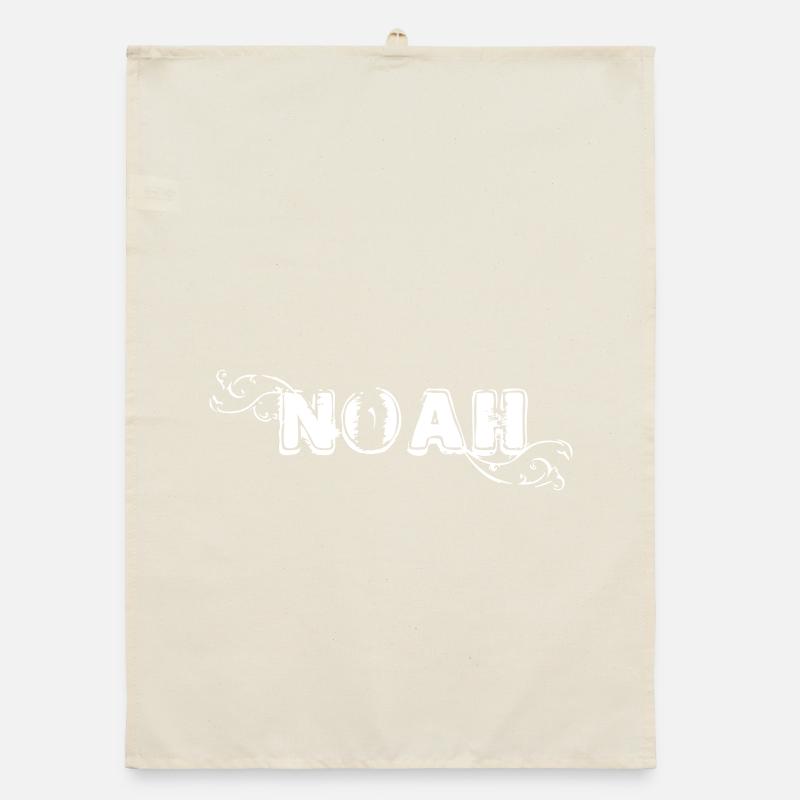 Lettrage NOAH décoré de graphiques vectoriels Torchon bio