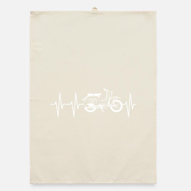Simson Schwalbe Schwalbefahrer Heartbeat Pulse Organic dish towel