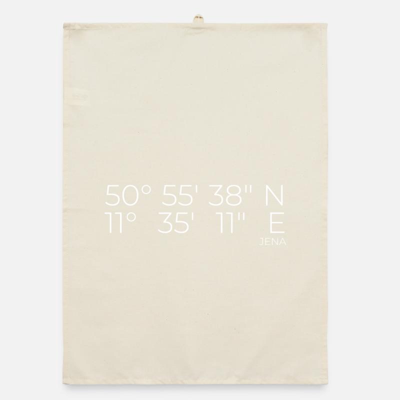 Coordinates Jena, Thuringia Organic dish towel