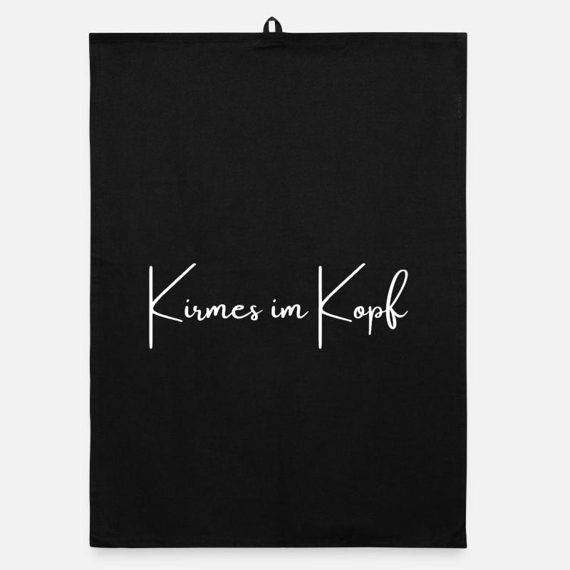 Kirmes im Kopf | Greysoul Thoughts Organic Geschirrtuch