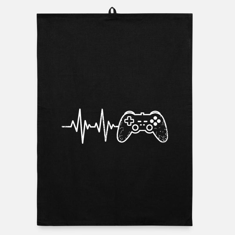 Gaming Pulse Controller Sketch Organic dish towel