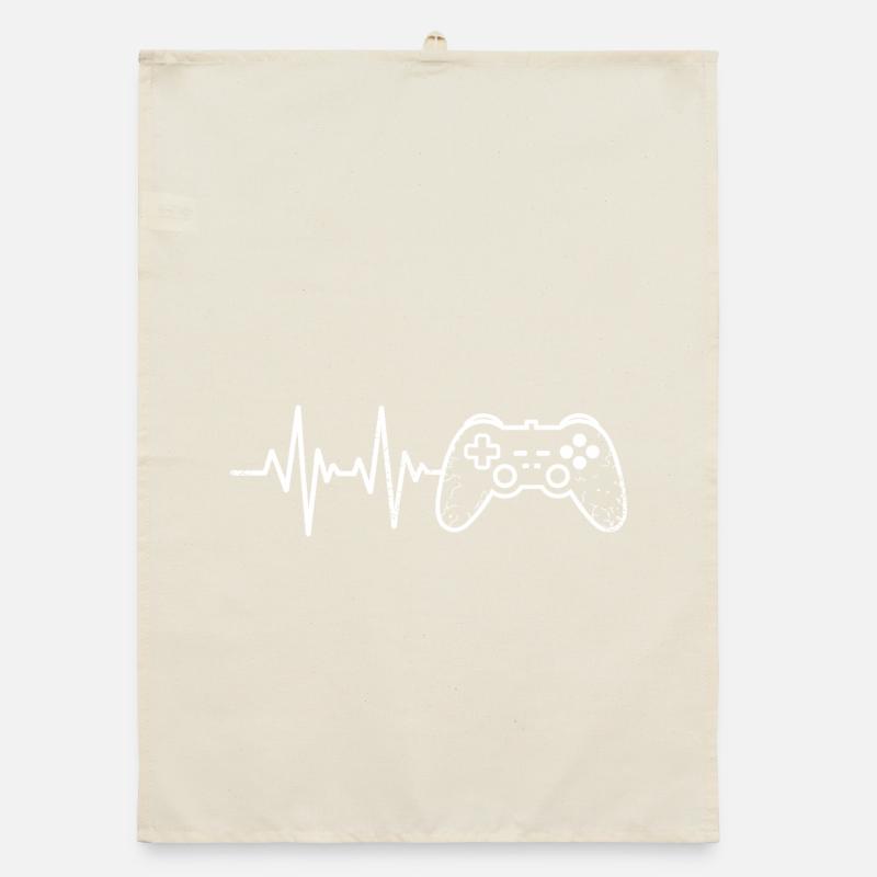 Gaming Pulse Controller Sketch Organic dish towel