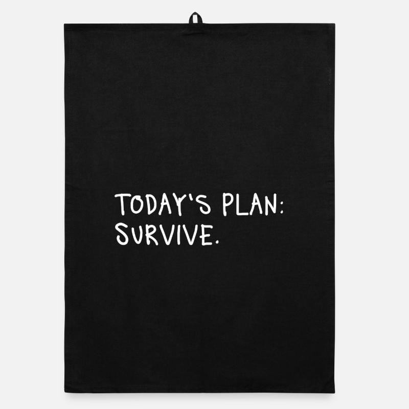 Today’s Plan Survive Minimal Statement Organic Geschirrtuch