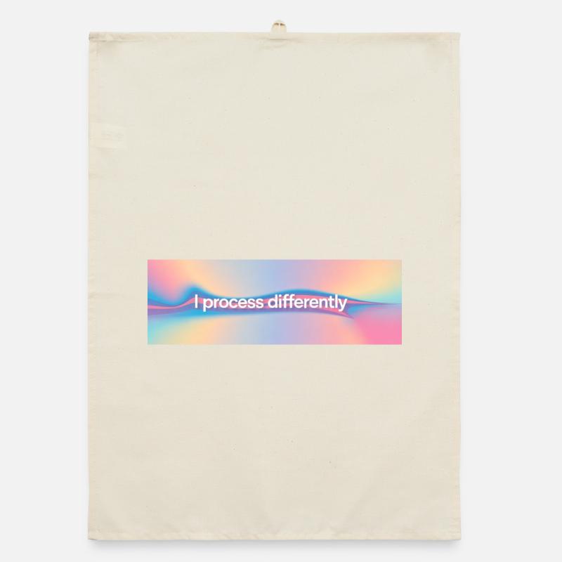 I process differently Organic Geschirrtuch