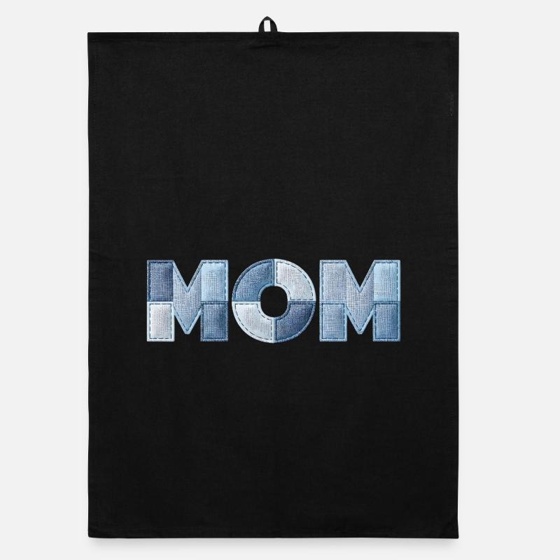 Patchwork Mom Lettering Gift for Mom Organic dish towel