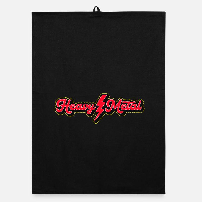 Logo du script de l’éclair en métal lourd Torchon bio