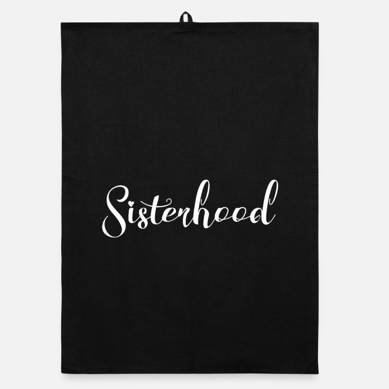Sisterhood Script Emblem Organic dish towel