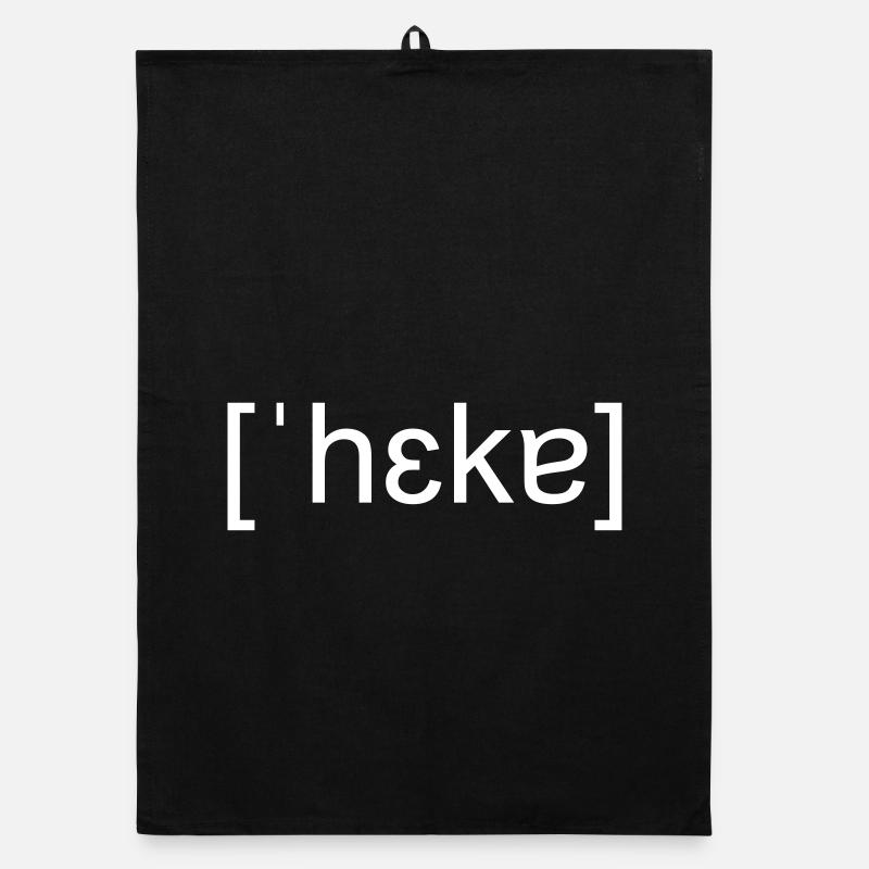 Hacker, phonetic spelling, white Organic dish towel
