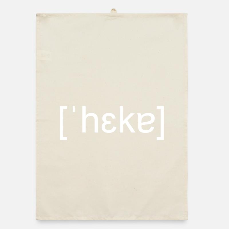 Hacker, phonetic spelling, white Organic dish towel
