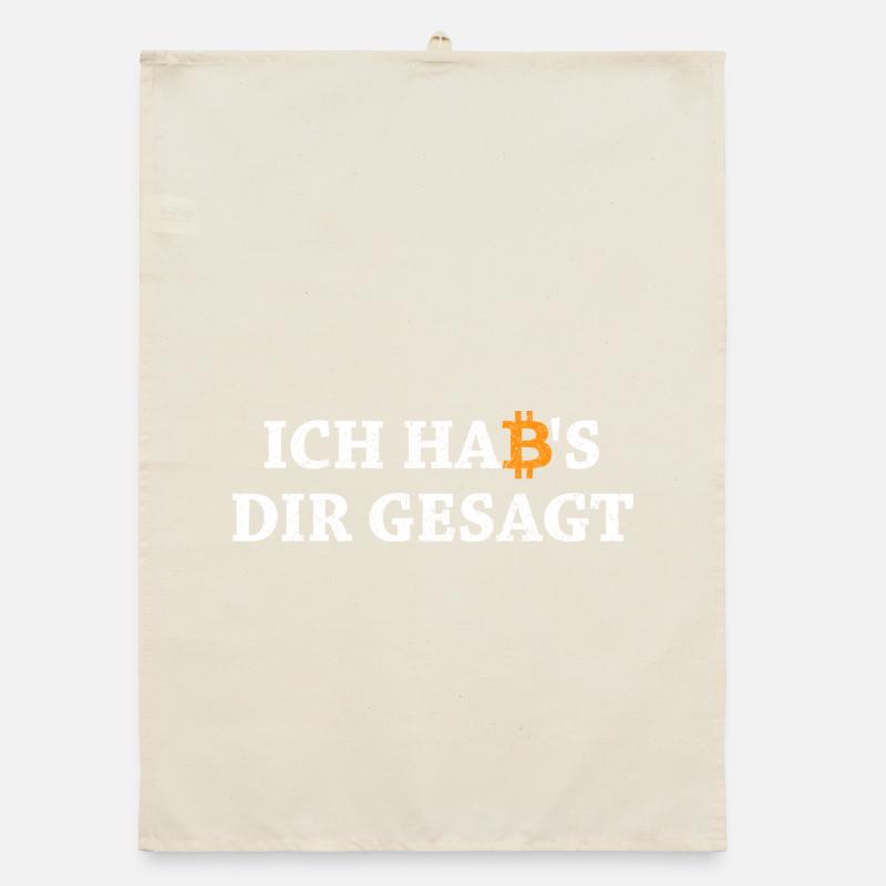 Bitcoin Habs Dir Gesagt Blockchain Krypto Geschenk Organic Geschirrtuch