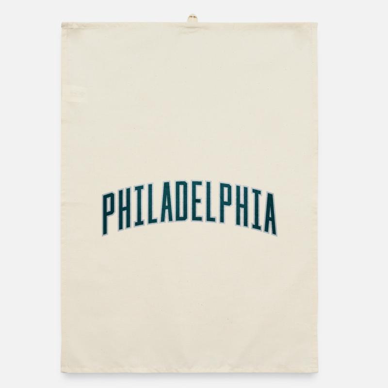 Typographie à Texturisation de l’Arc de Philadelphie Torchon bio