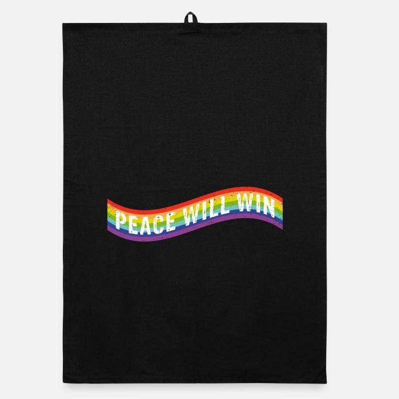 Peace will win Flag Organic Geschirrtuch