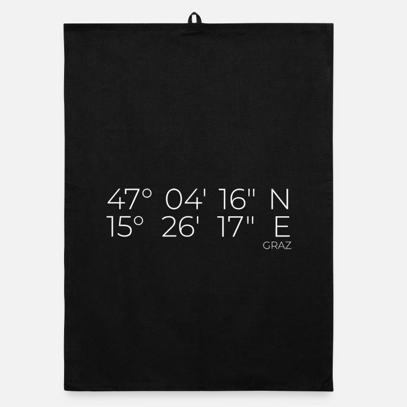 coordinates Graz, Austria Organic dish towel