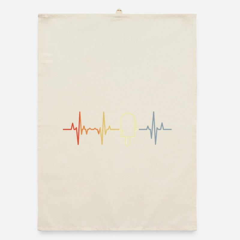 Cardiogramme de glace d’eau Torchon bio