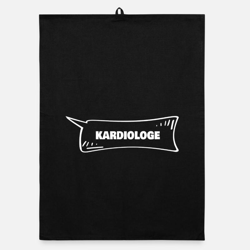 Speech Bubble Cardiologist Organic dish towel
