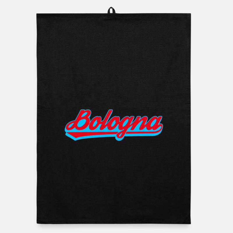 Bologna Neon Script Logo Organic Geschirrtuch