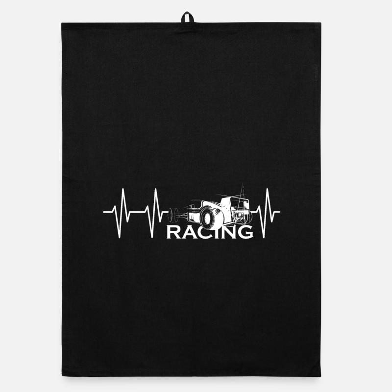 Puls formula sketch Herzschlag Racing Autos Race Organic Geschirrtuch