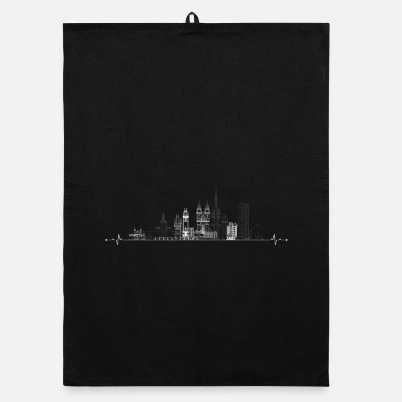 Urban Skyline Pulse Organic dish towel