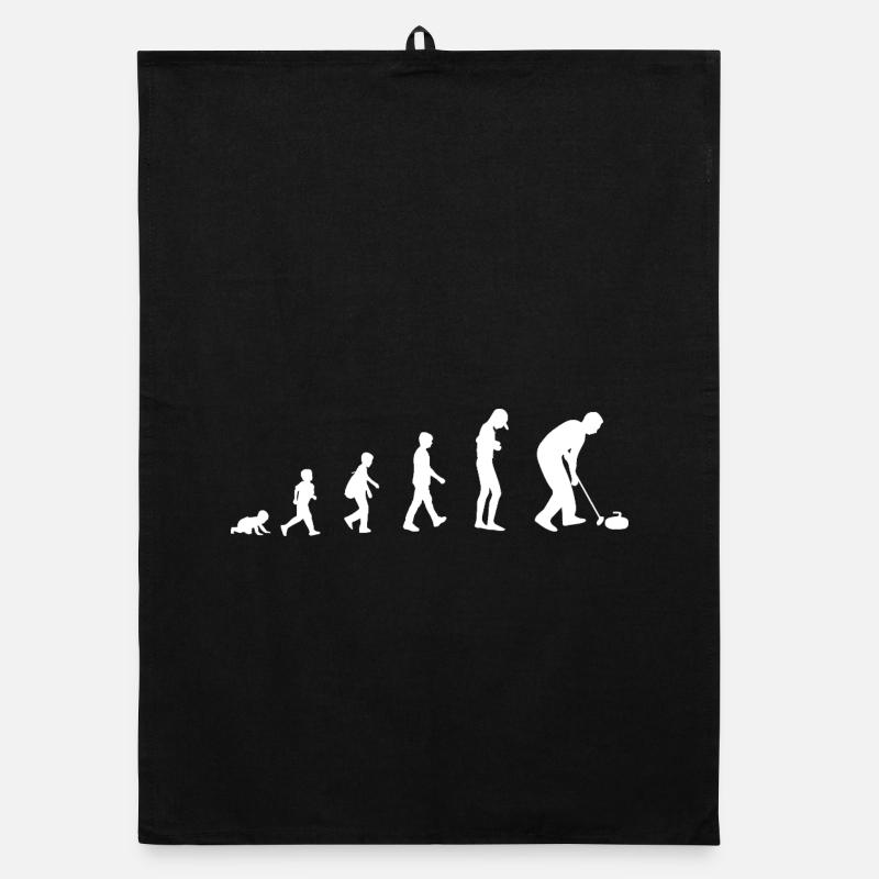 Development into a curling player Organic dish towel