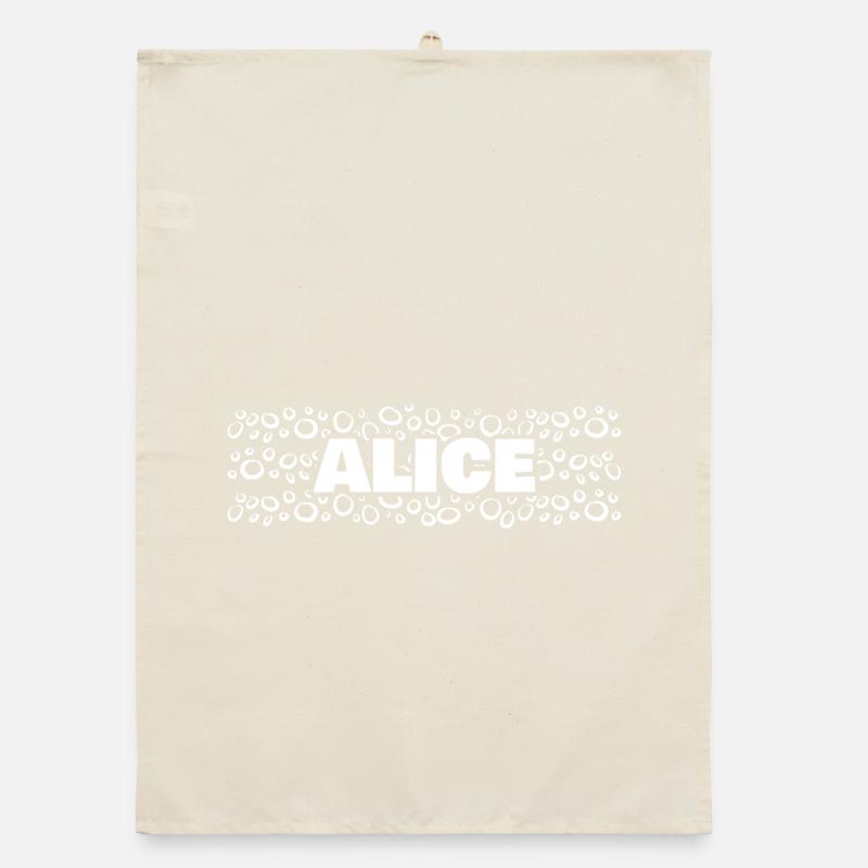Alice Leopards Typography Organic Geschirrtuch