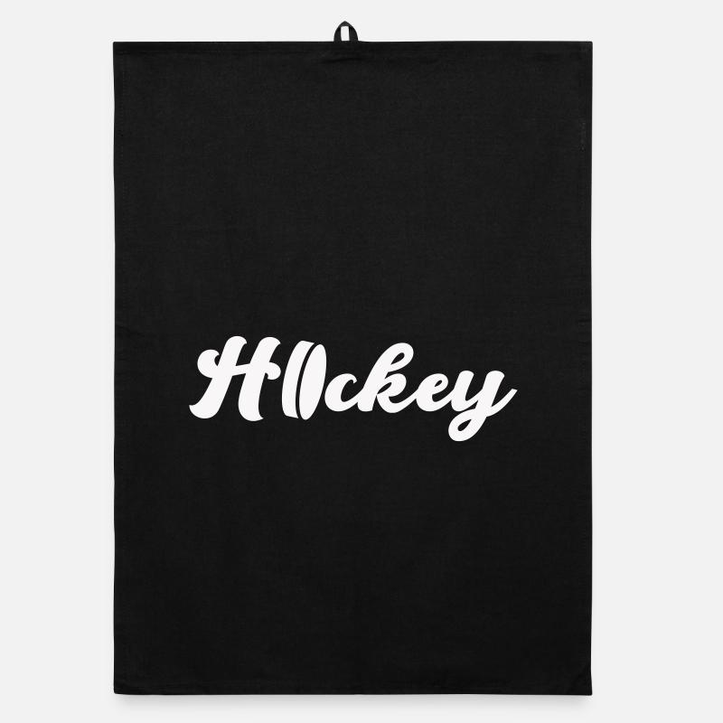 Hockey Script Flow – Elegant Logo Look Organic dish towel