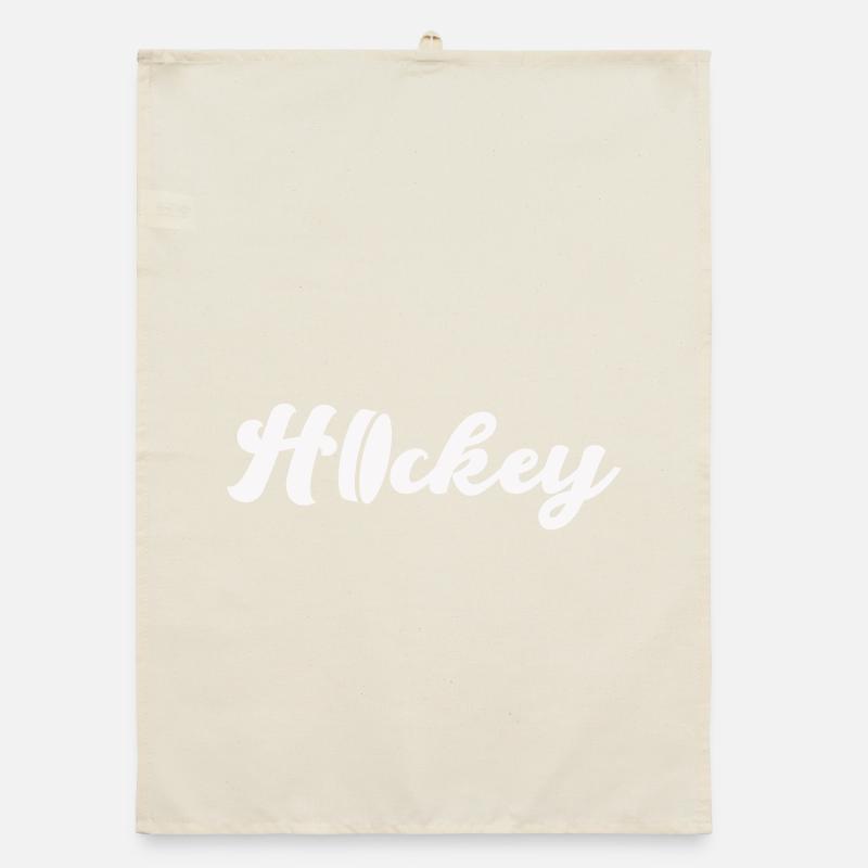 Hockey Script Flow – Elegant Logo Look Organic dish towel