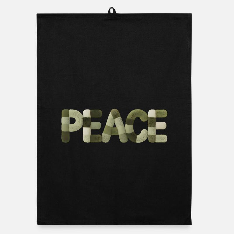 Modern Patchwork Peace Style Sticker Organic Geschirrtuch