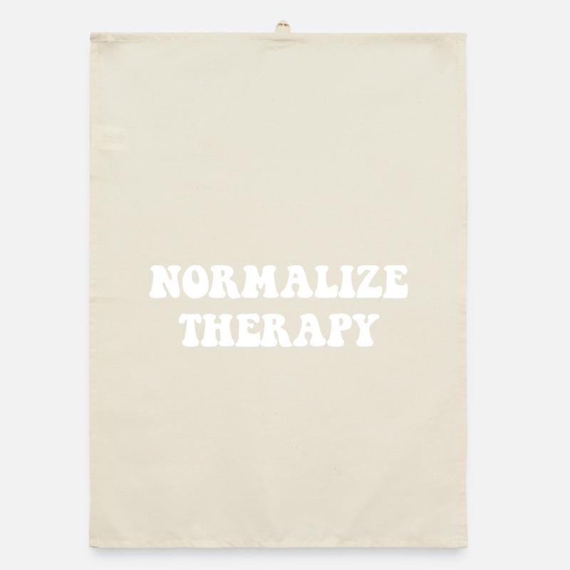 Normalize Therapy Mental Health Awareness Organic dish towel