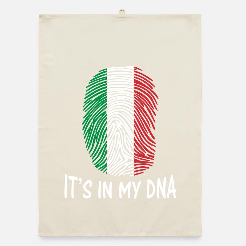 drapeau de l'Italie empreinte digitale ADN drapeau de l'Italie Torchon bio