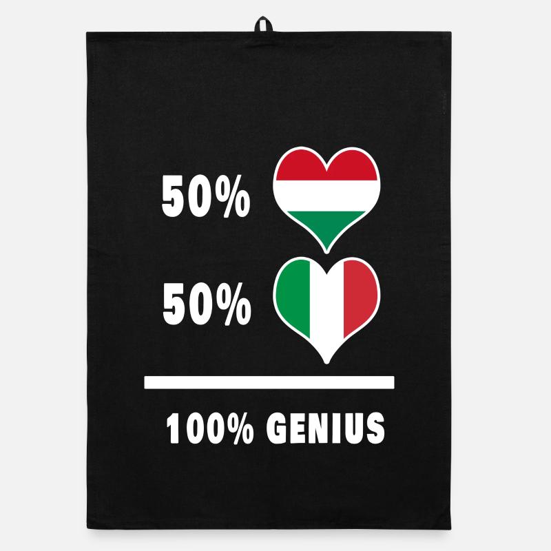 Italien und Ungarn genial / Geschenk Organic Geschirrtuch