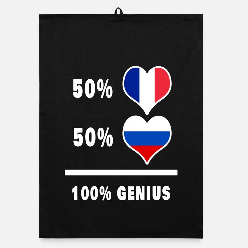 France and Russia Genius / present Organic dish towel