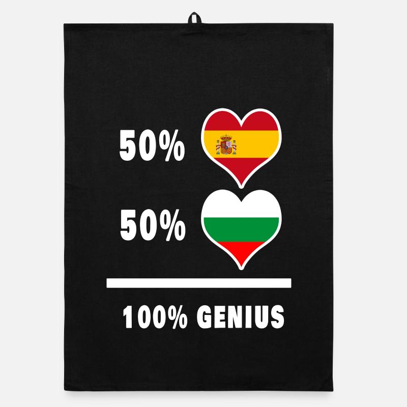 Bulgarien und Spanien genial / Geschenk - Organic Geschirrtuch - Schwarz