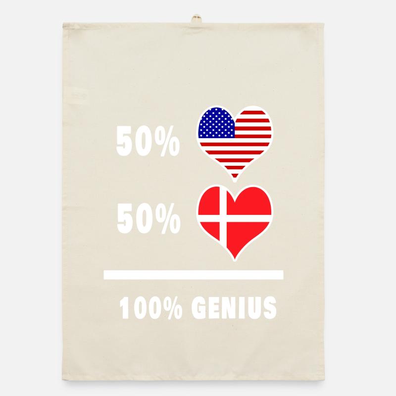 Conception ingénieuse du drapeau des États-Unis et du Danemark Torchon bio