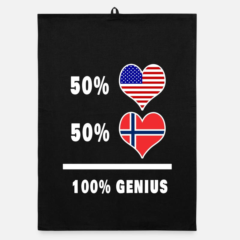 USA and Norway genius flag design Organic dish towel